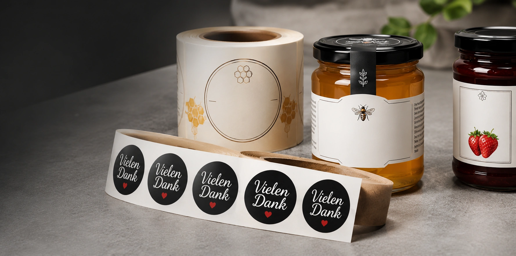 Individuell gedruckte Etiketten von Stickerandmore