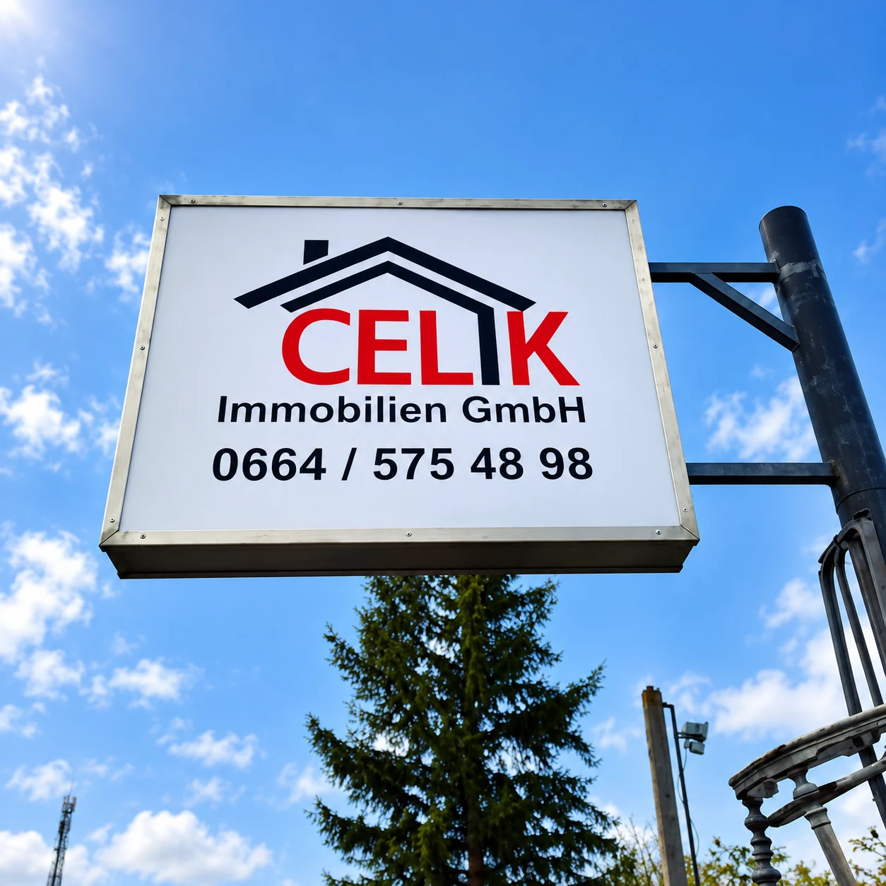 2.	Werbeschild aus Aluverbund mit Digitaldruck